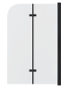 Душевая шторка на ванну Grossman GR-106110BLACK 110х150 стекло прозрачное профиль черный ориентация универсальная